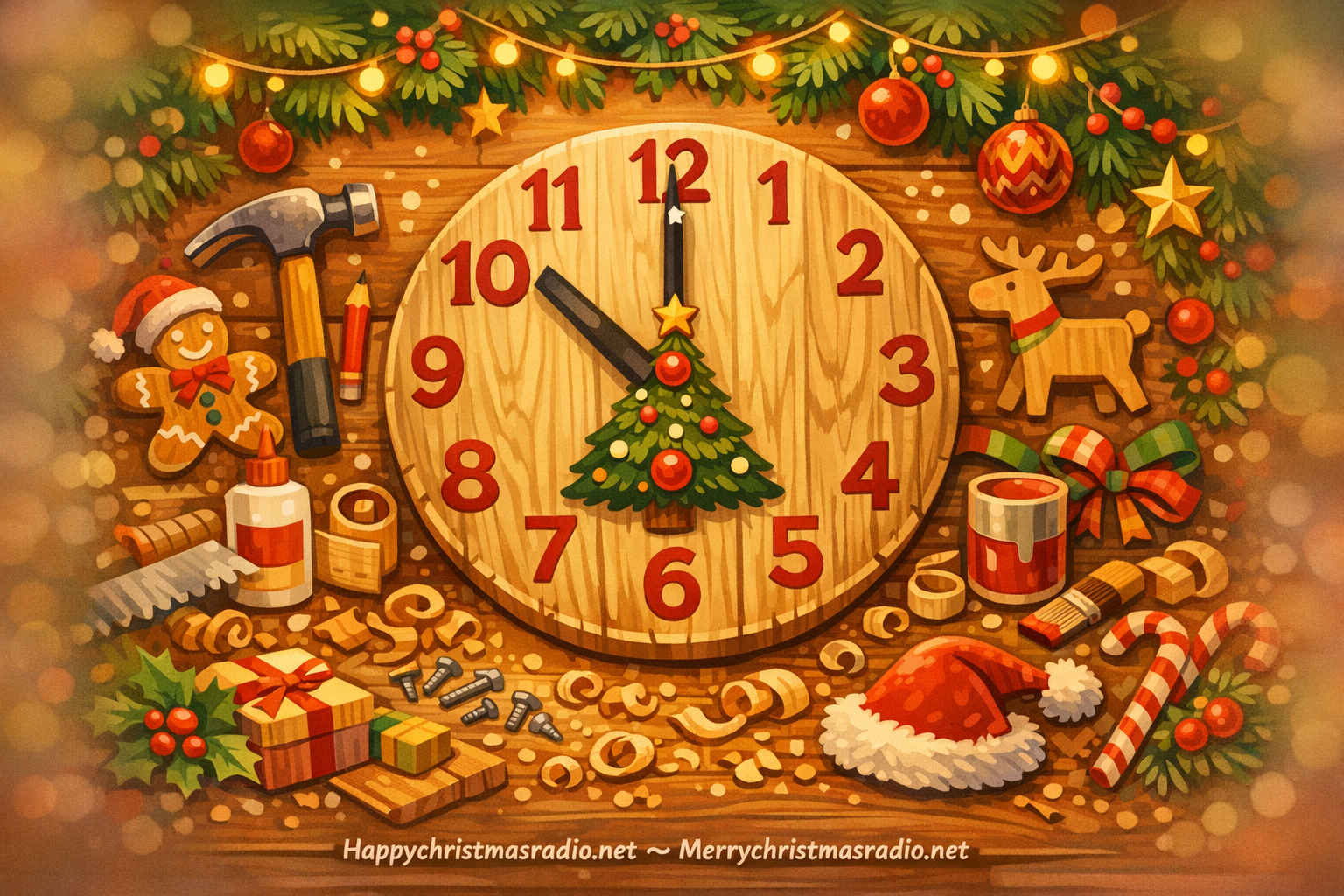 How to Build a Wooden Wall Clock for Christmas Cheer