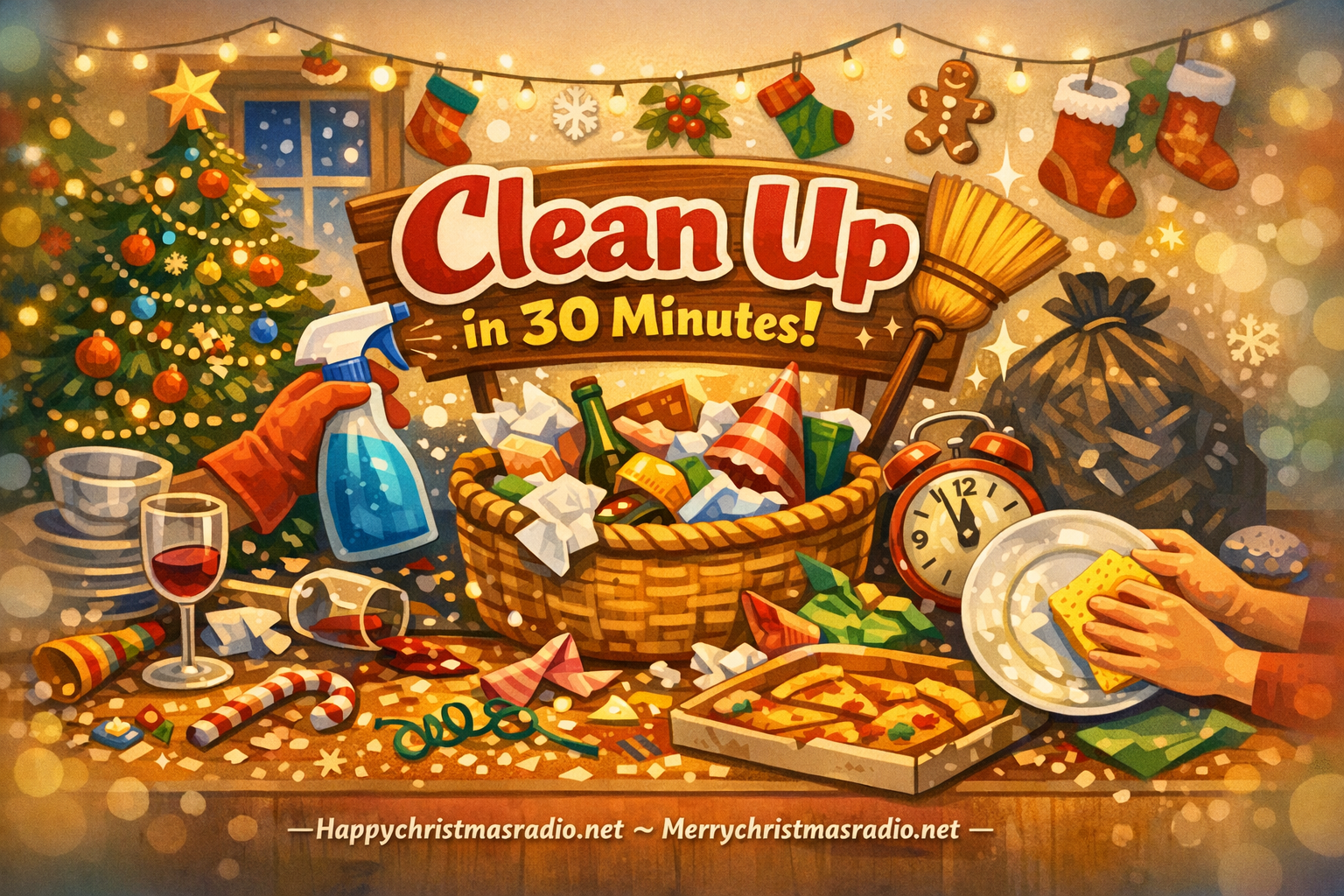 How to Clean Up Your House in 30 Minutes After the Party