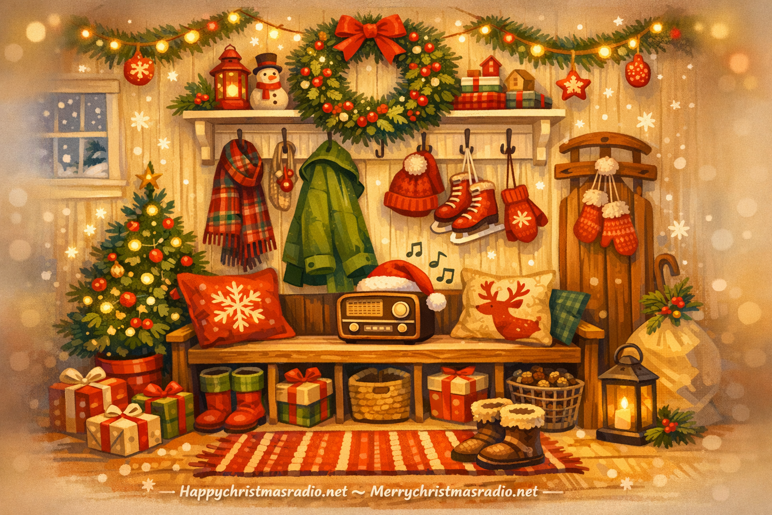 How to Create a Festive Mudroom for Christmas