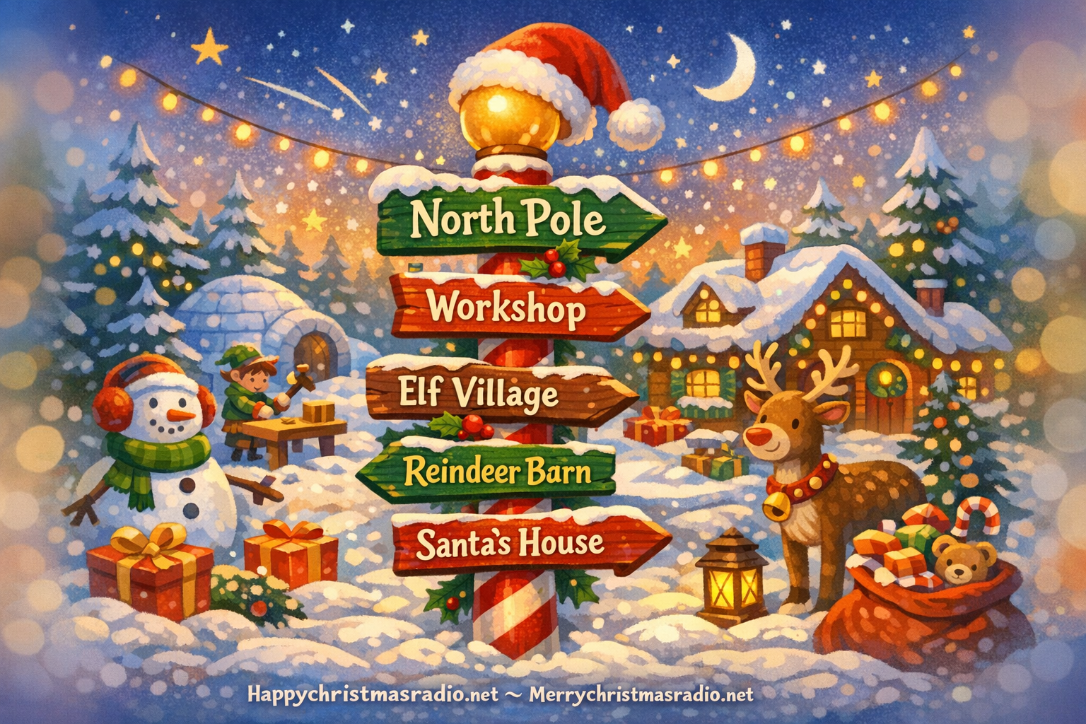Creating a Festive North Pole Directional Sign