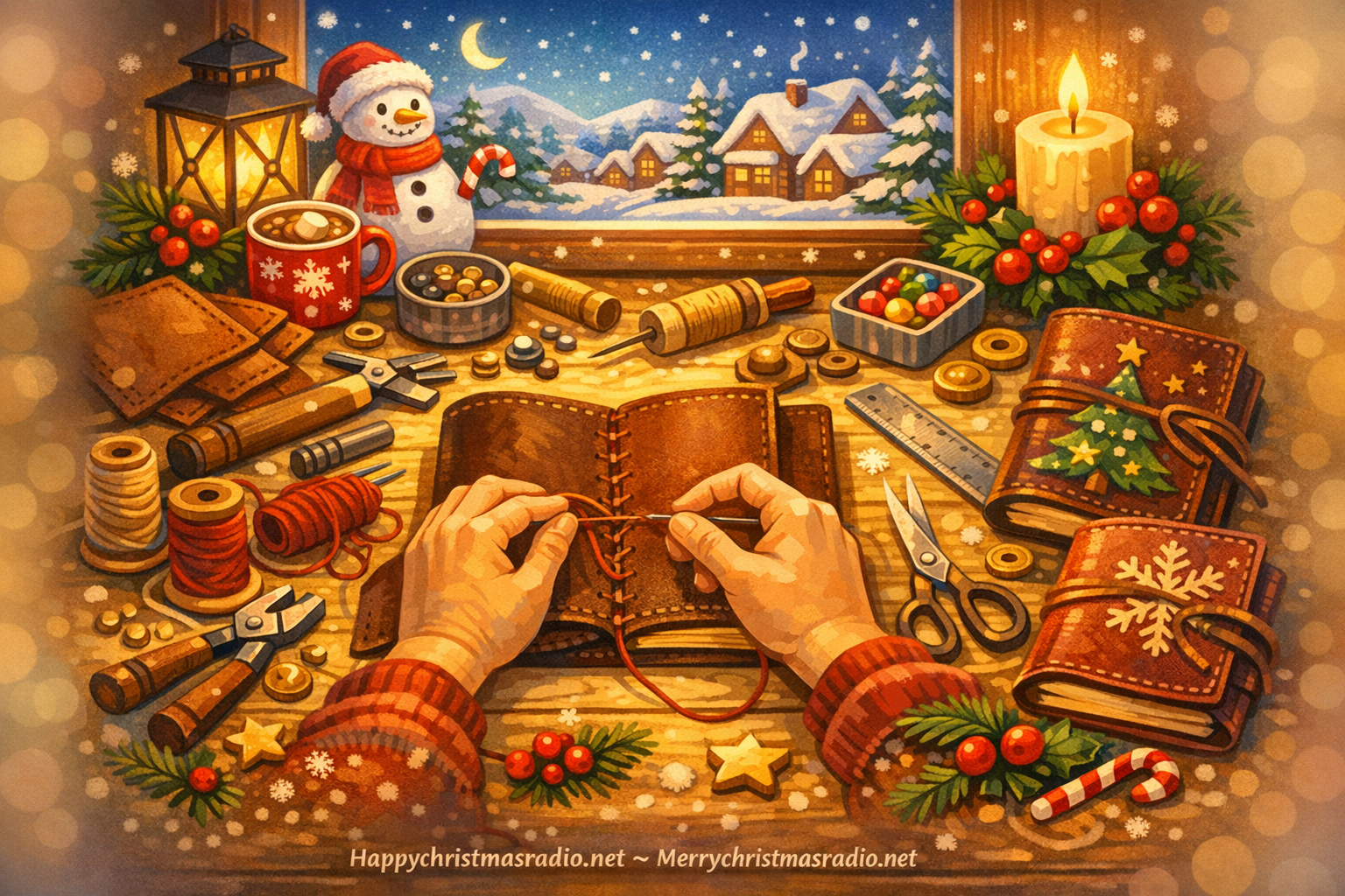 How to Make Custom Leather Journals for Christmas