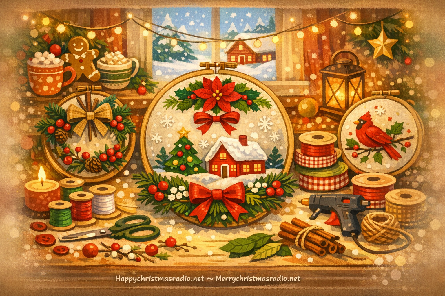 Crafting Joy: DIY Embroidery Hoop Wreaths for Christmas