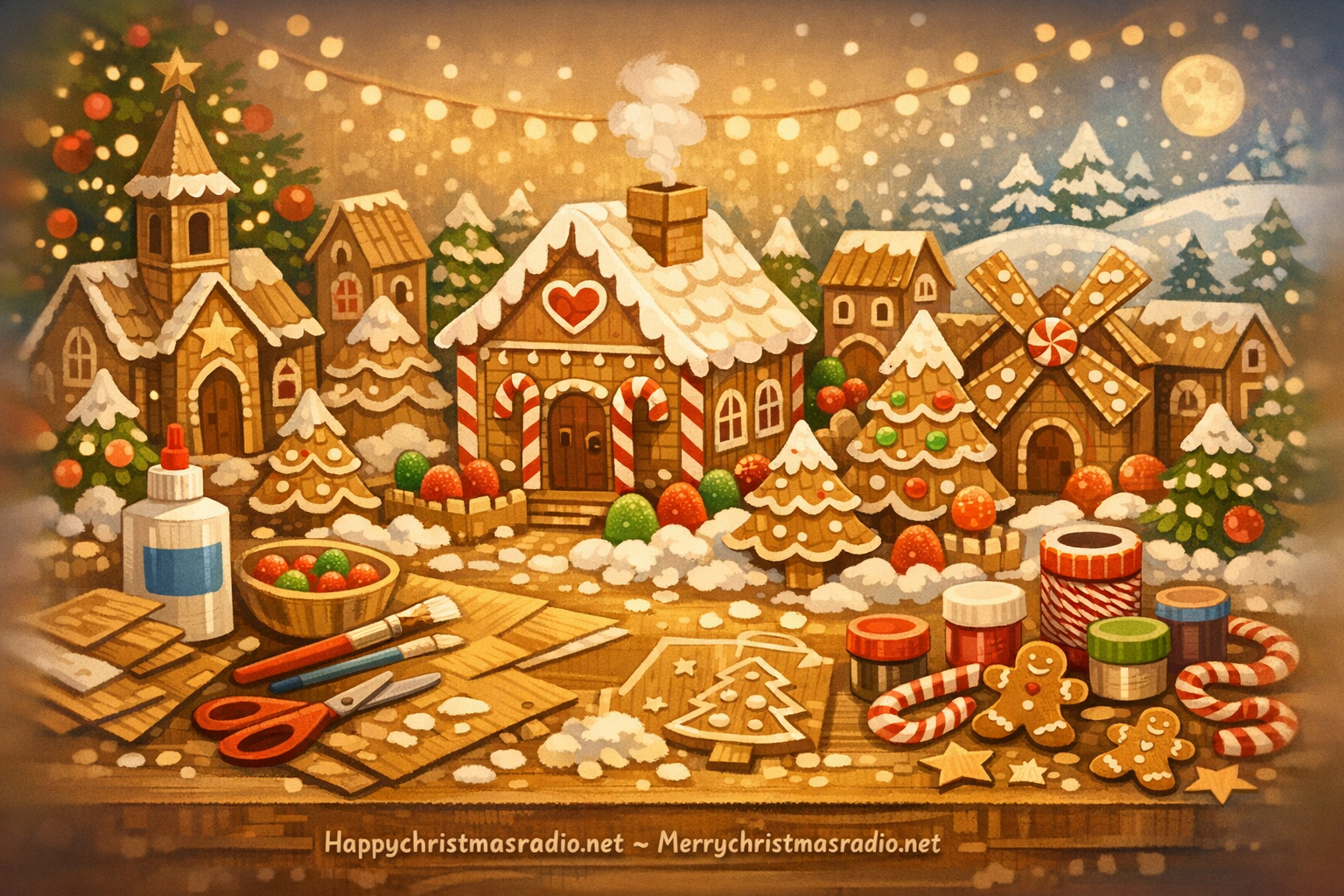 Creating a Cardboard Gingerbread Village